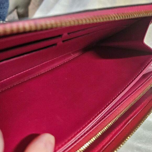 Louis Vuitton Indian Rose Pink Vernis Patent Leather Zippy Wallet w/ Box, GUC - Picture 8 of 12